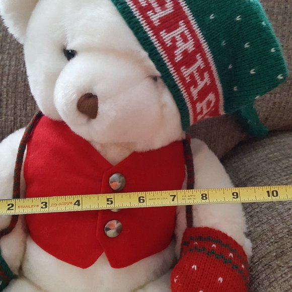 Vintage Christmas Plush Bear Abearham & Straus the Mouse Holiday '87 - Picture 8 of 16